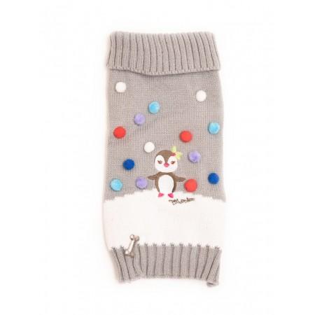 Christmas Dog Jumper - Candy Pom Penguin-Pet London-Love My Hound