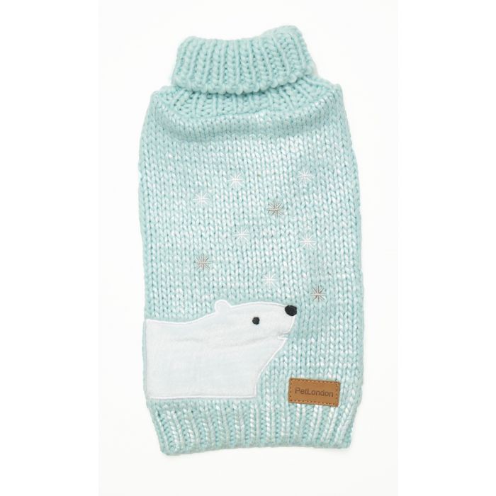 Christmas Dog Jumper-Shimmer Polar Bear-Pet London-Love My Hound