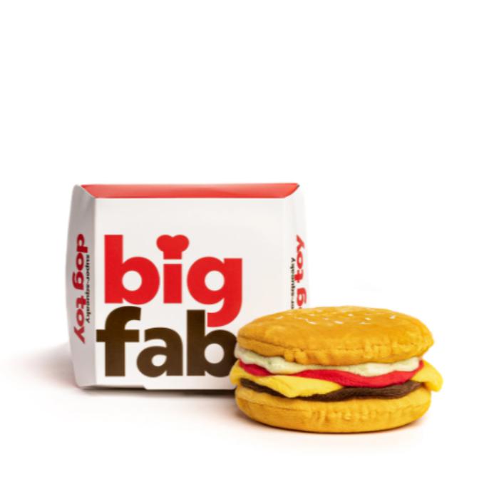Fabdog | Big Fab Cheeseburger Plush Dog Toy