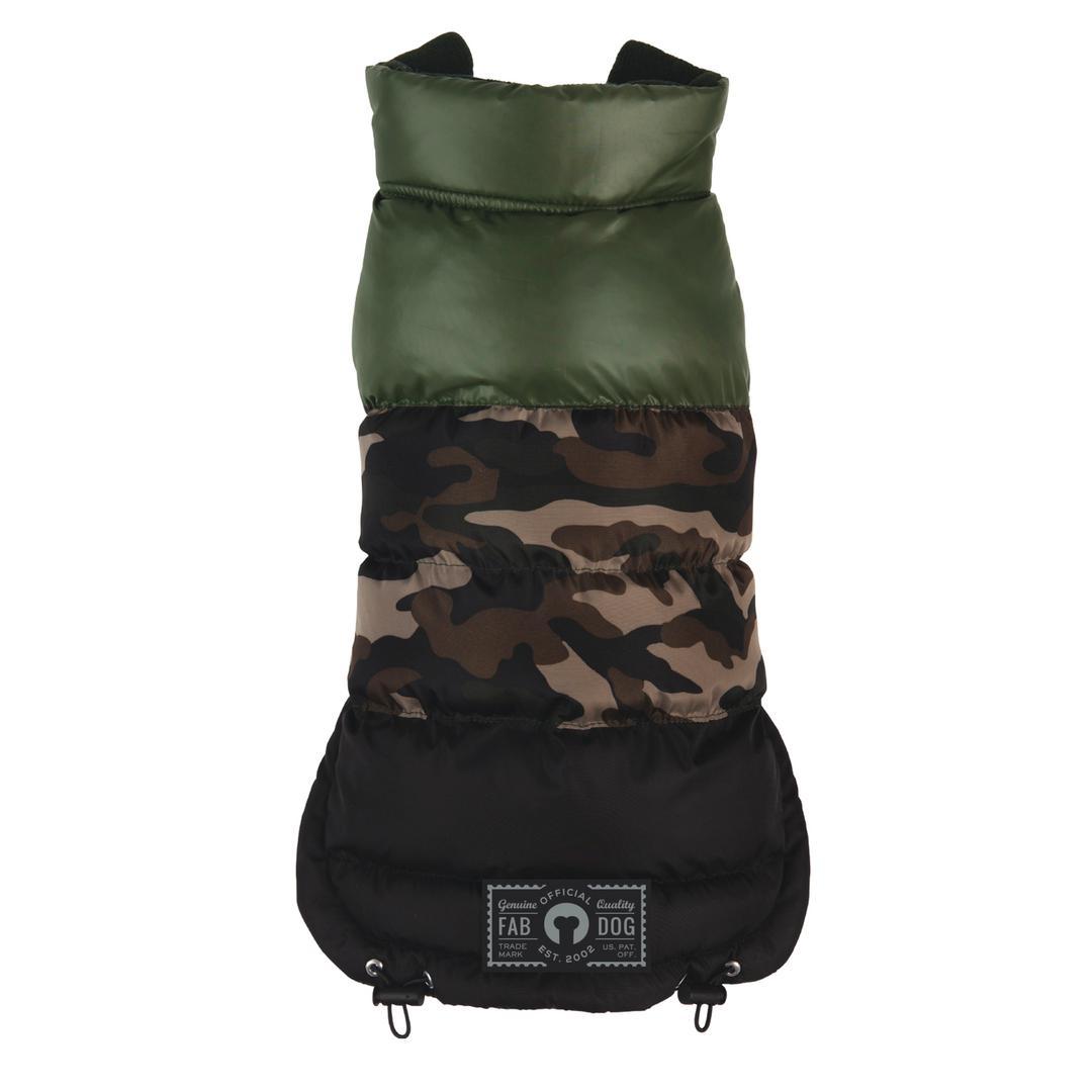 Fabdog | Camo Colour Block Dog Puffa Jacket-Fabdog-Love My Hound