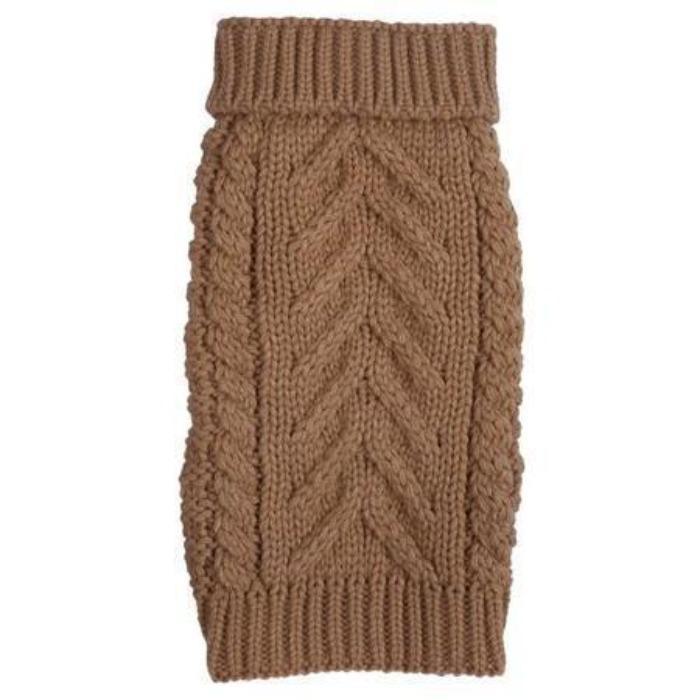 Fabdog | Chunky Turtleneck Dog Jumper - Camel-Fabdog-Love My Hound