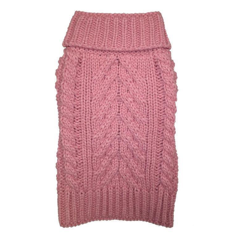 Fabdog | Chunky Turtleneck Dog Jumper - Pink-Fabdog-Love My Hound
