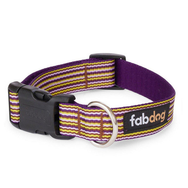 Fabdog - Mini Stripe Collar Purple-Fabdog-Love My Hound
