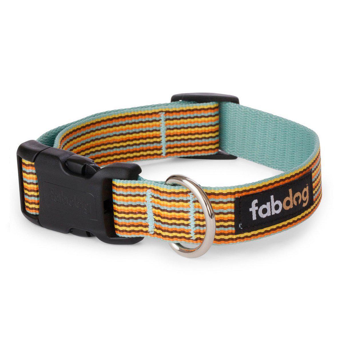Fabdog - Mini Stripe Collar Sky-Fabdog-Love My Hound