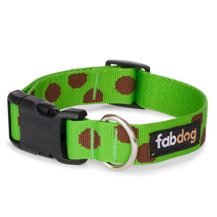 Fabdog - Polka Dot Collar Green