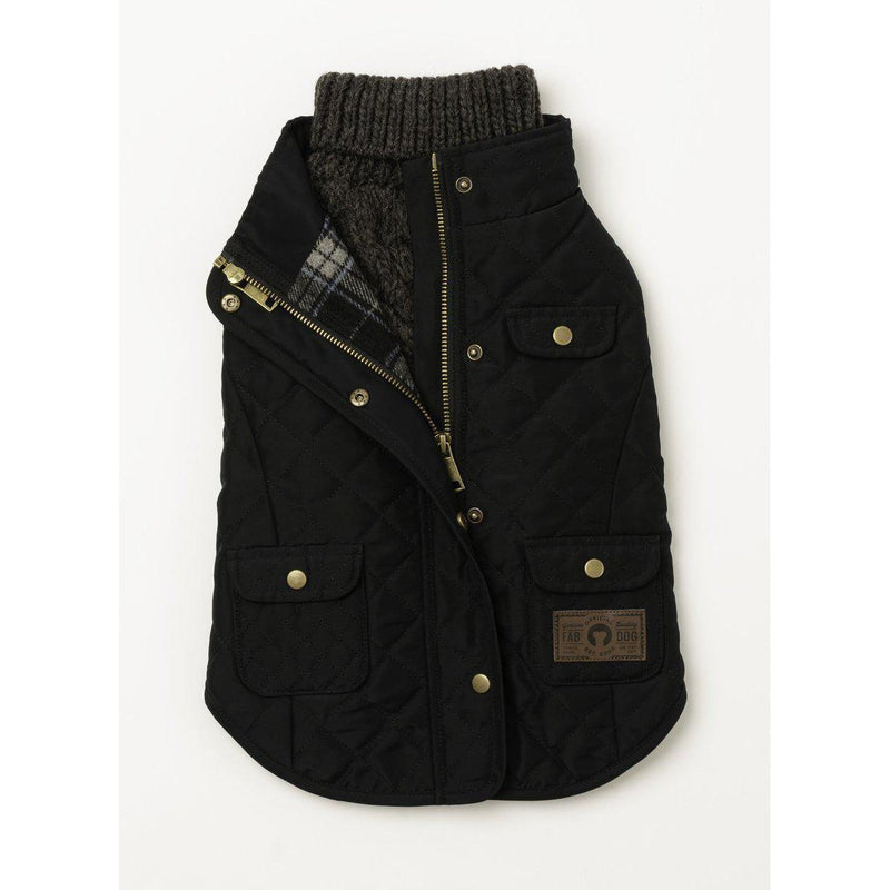 Fabdog | Quilted Barn Coat - Black-Fabdog-Love My Hound