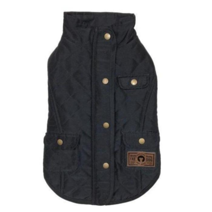 Fabdog | Quilted Barn Coat - Black-Fabdog-Love My Hound