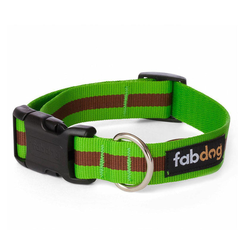 Fabdog | Stripe Collar Green-Fabdog-Love My Hound