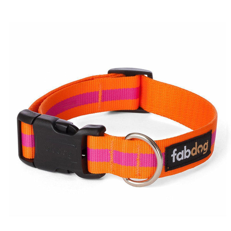 Fabdog | Stripe Collar Orange-Fabdog-Love My Hound