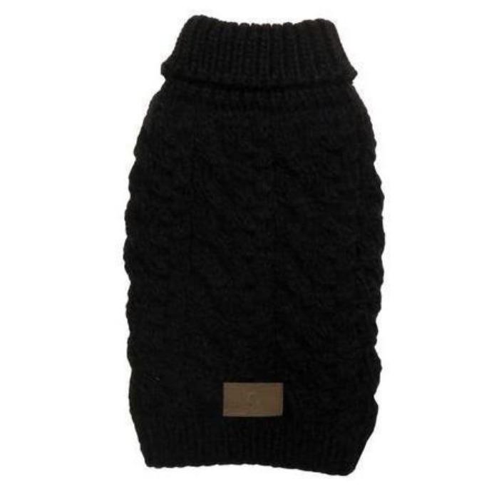 Fabdog | Wool Turtleneck Dog Jumper - Black-Fabdog-Love My Hound