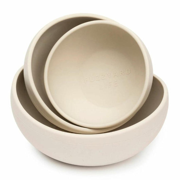 FuzzYard Life - Silicone Bowl - Sandstone-FuzzYard Life-Love My Hound