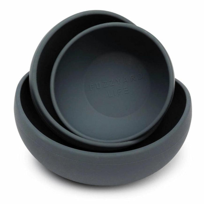 FuzzYard Life - Silicone Bowl - Slate Grey-FuzzYard Life-Love My Hound