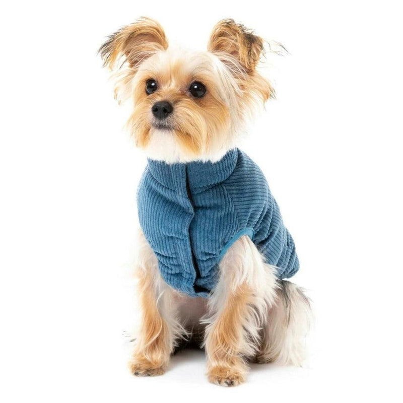 FuzzYard | Mosman Corduroy Puffer Jacket - Washed Blue-FuzzYard-Love My Hound