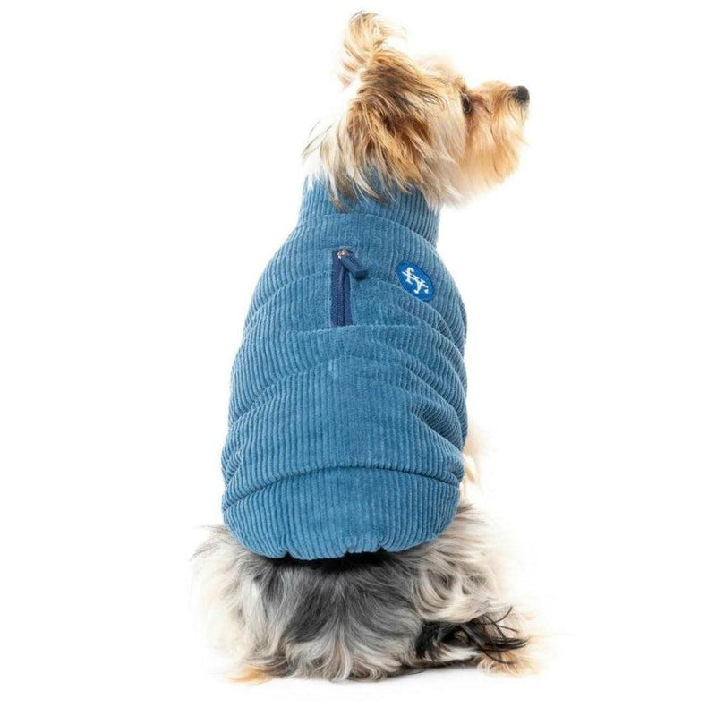 FuzzYard | Mosman Corduroy Puffer Jacket - Washed Blue-FuzzYard-Love My Hound