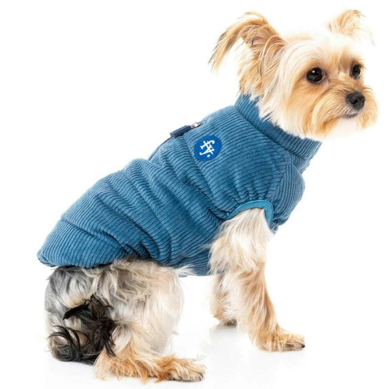 FuzzYard | Mosman Corduroy Puffer Jacket - Washed Blue-FuzzYard-Love My Hound