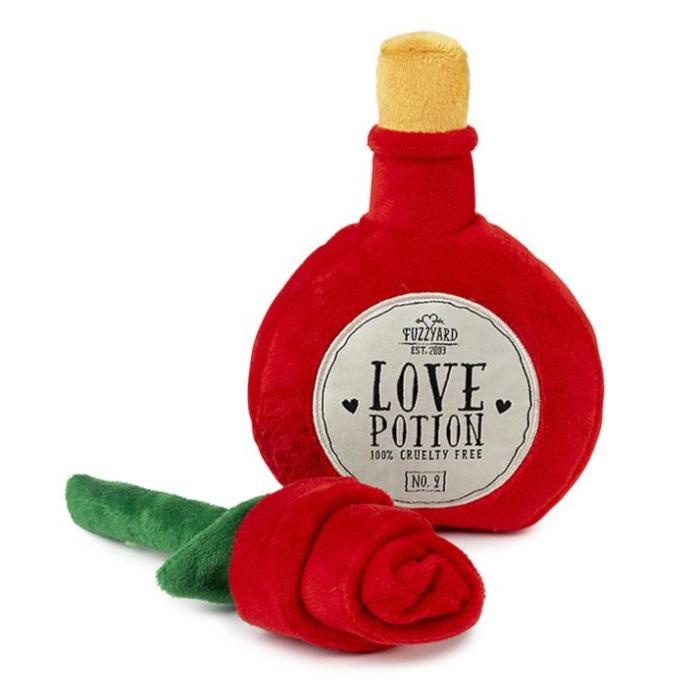 Fuzzyard - I Love You Potion & Rose Valentines Dog Toy Set