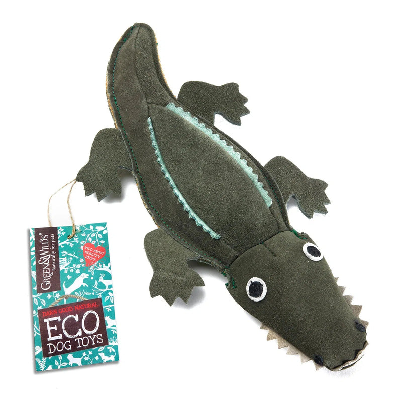 Green & Wilds | Eco Dog Toy - Colin the Crocodile-Green & Wilds-Love My Hound