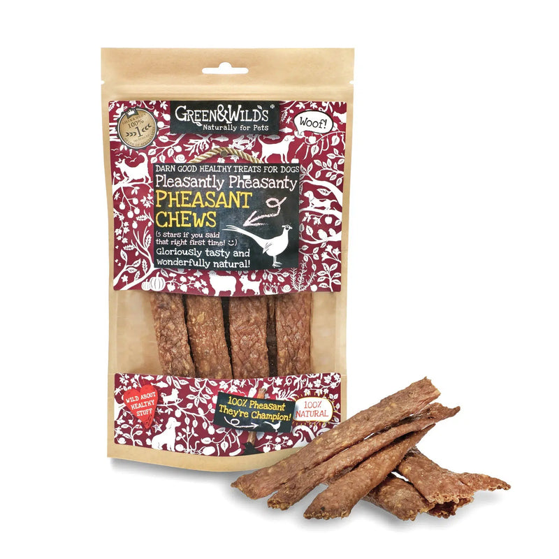 Green & Wilds - Pheasant chews 100g-Green & Wilds-Love My Hound