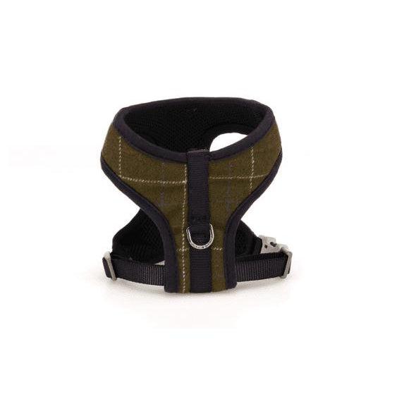 Hugo & Hudson - Dark Green Checked Tweed Dog Harness-Hugo & Hudson-Love My Hound