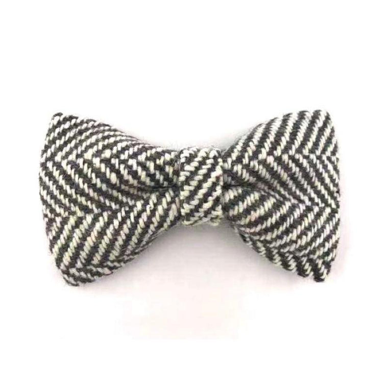 Hugo & Hudson - Grey Herringbone Bow Tie