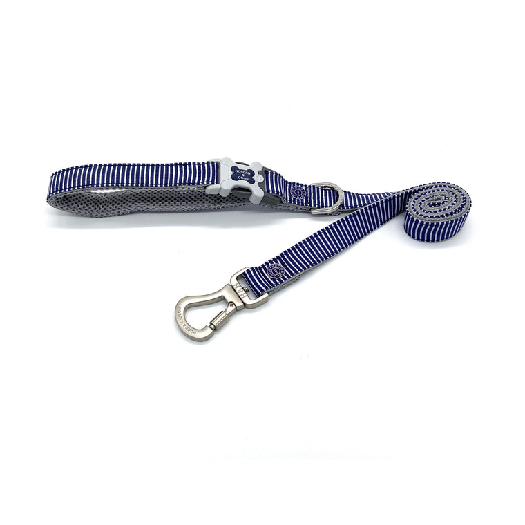 Hugo & Hudson - Navy Stripe Dog Lead