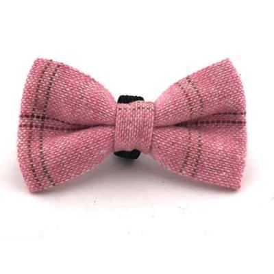 Hugo & Hudson - Pink Checked Dog Bow Tie-Hugo & Hudson-Love My Hound