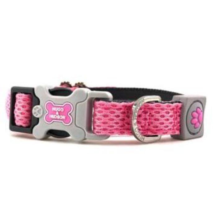 Hugo & Hudson - Pink Mesh Dog Collar