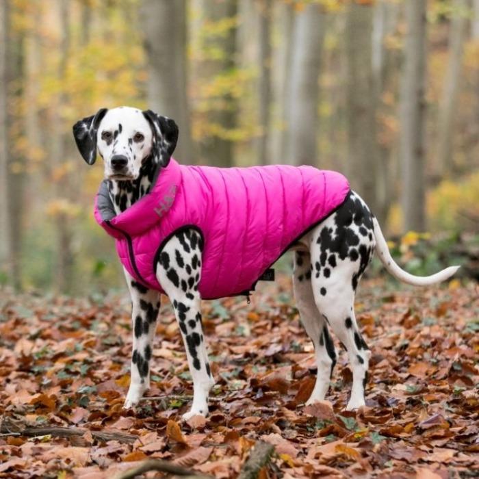 Hugo & Hudson - Reversible Puffer Jacket - Pink/Grey-Hugo & Hudson-Love My Hound
