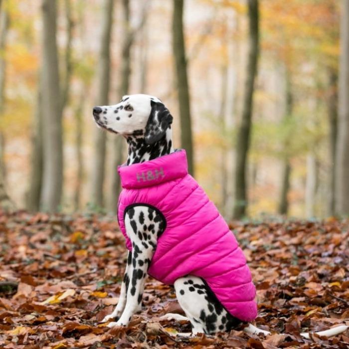 Hugo & Hudson - Reversible Puffer Jacket - Pink/Grey-Hugo & Hudson-Love My Hound