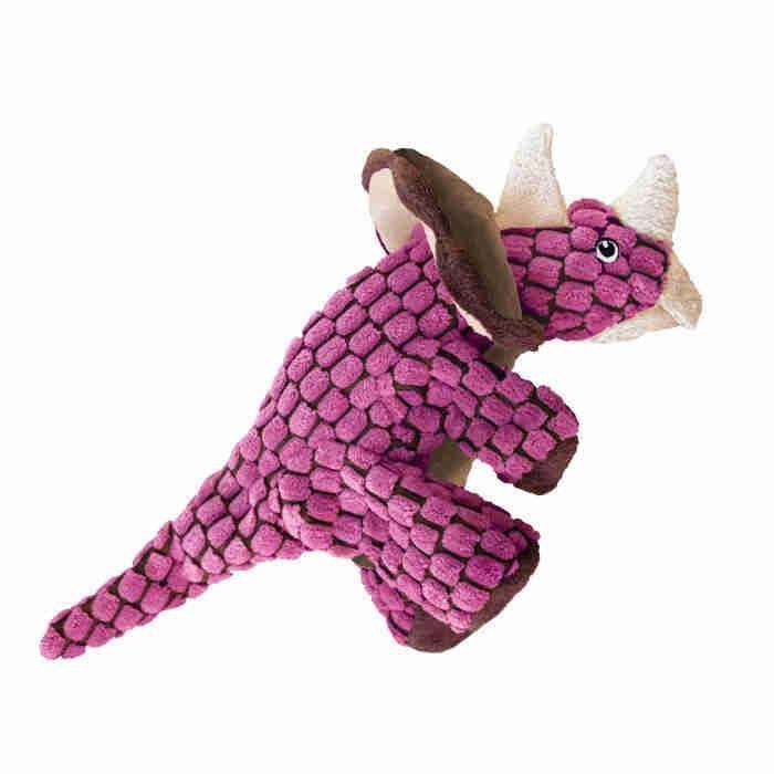 Kong Dinosaur Squeaky Dog Toy - Triceratops