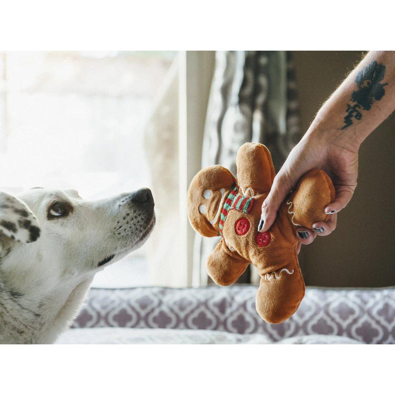 P.L.A.Y | Christmas Gingerbread Man - Plush Dog Toy-P.L.A.Y-Love My Hound