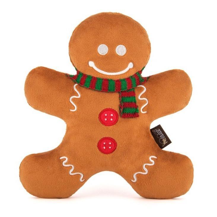 P.L.A.Y | Christmas Gingerbread Man - Plush Dog Toy