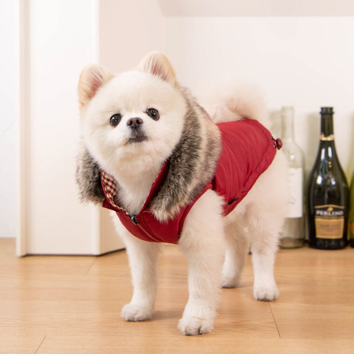 Puppia - Hollis Parker - Reversible Dog Coat - Red-Puppia-Love My Hound
