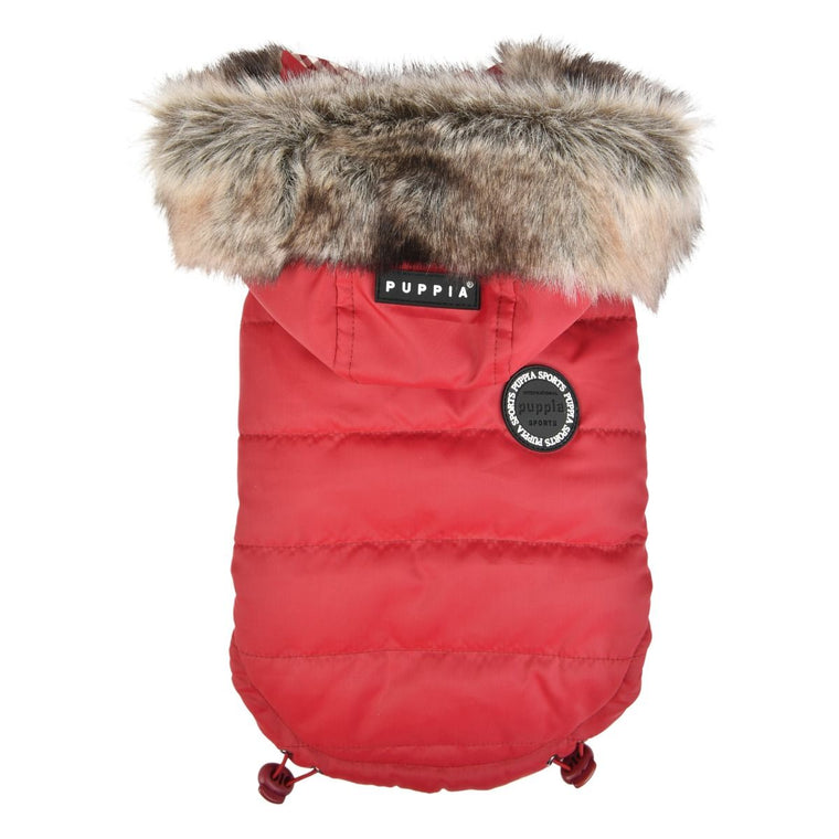 Puppia - Hollis Parker - Reversible Dog Coat - Red