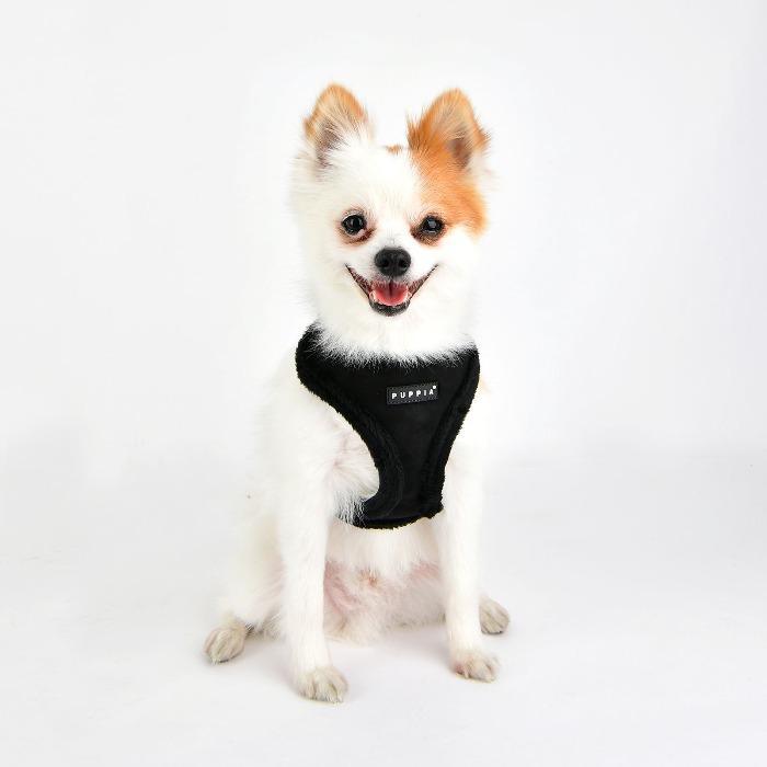 Puppia - Terry Dog Soft Dog Harness (A)- Black-Puppia-Love My Hound
