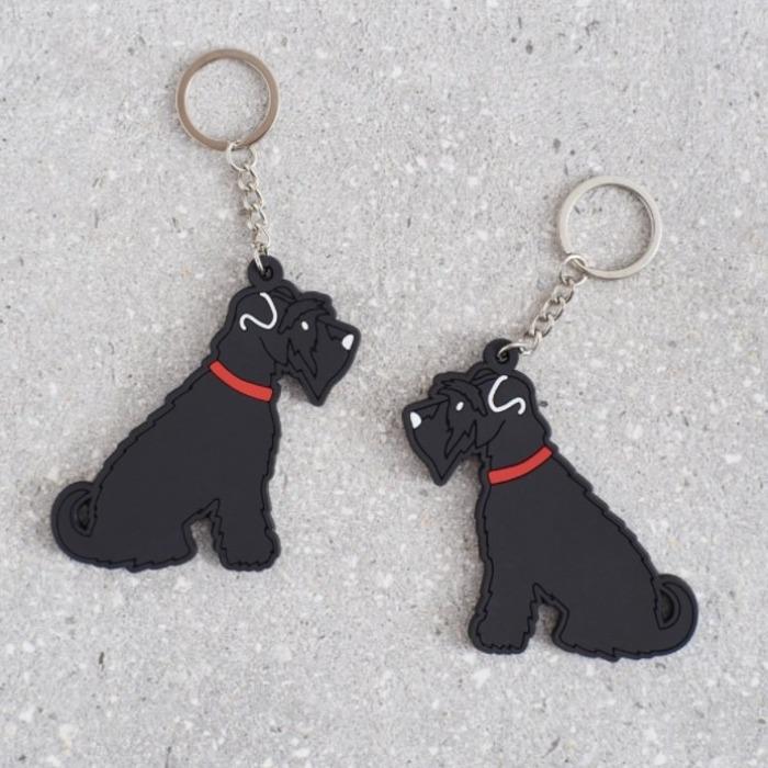 Sweet William - Black Schnauzer Keyring-Sweet William-Love My Hound