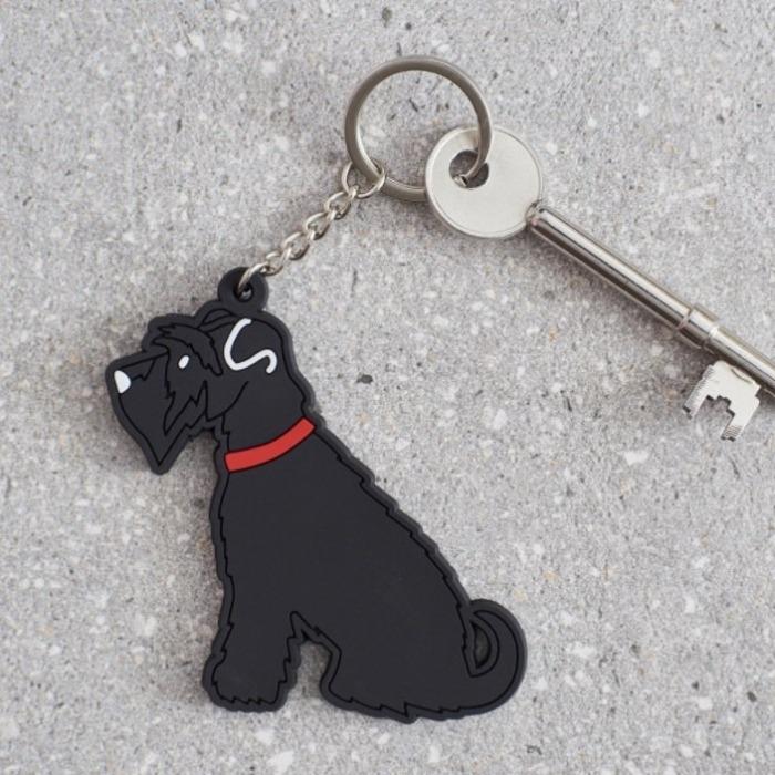 Sweet William - Black Schnauzer Keyring-Sweet William-Love My Hound