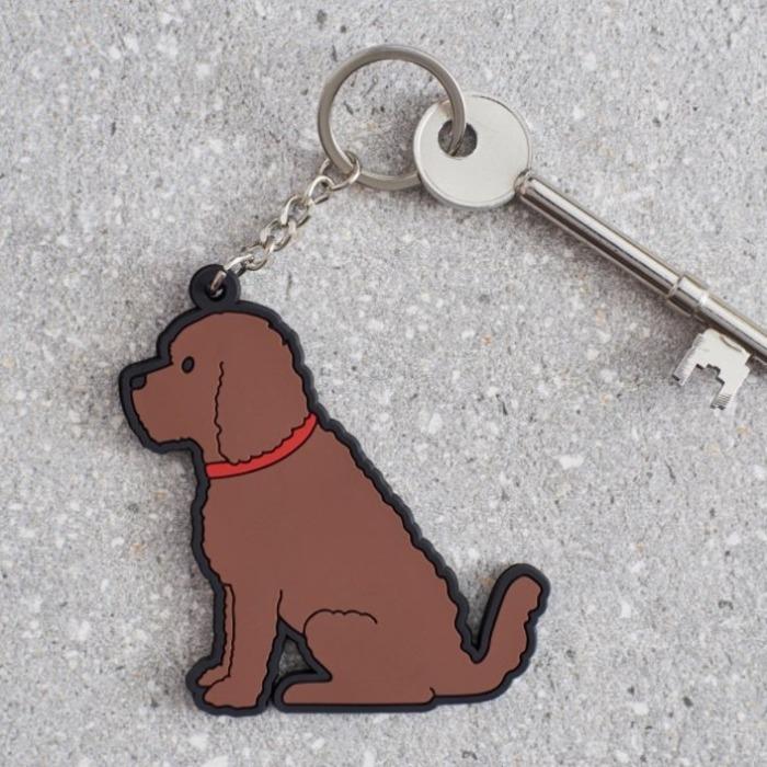 Sweet William - Chocolate Cockapoo/Labradoodle Keyring-Sweet William-Love My Hound