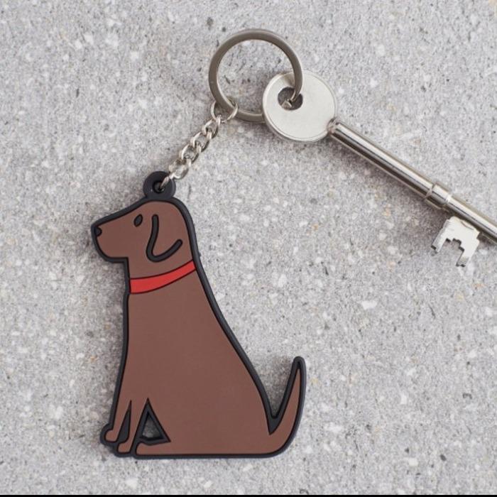 Sweet William -  Chocolate Labrador Keyring