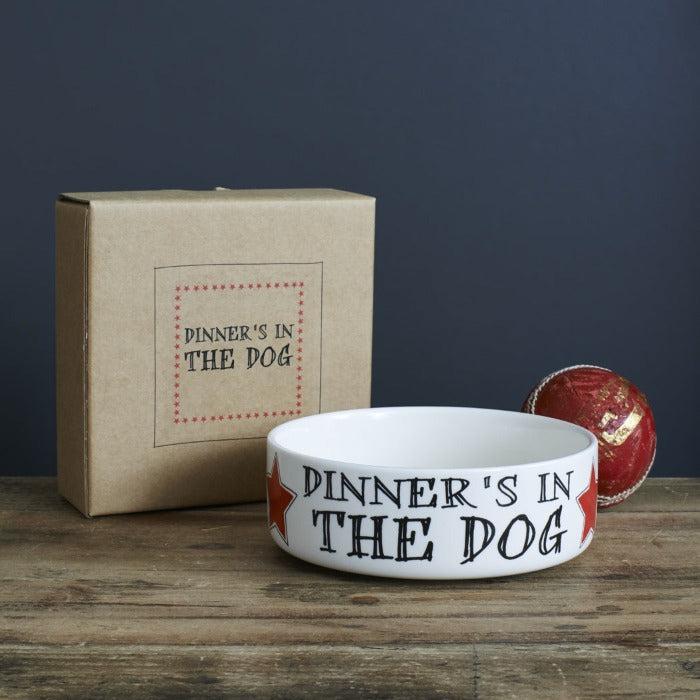Sweet William - "Dinner's in the dog" Dog Bowl-Love My Hound-Love My Hound