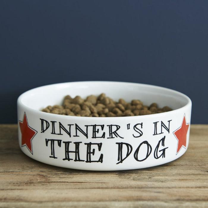 Sweet William - "Dinner's in the dog" Dog Bowl-Love My Hound-Love My Hound