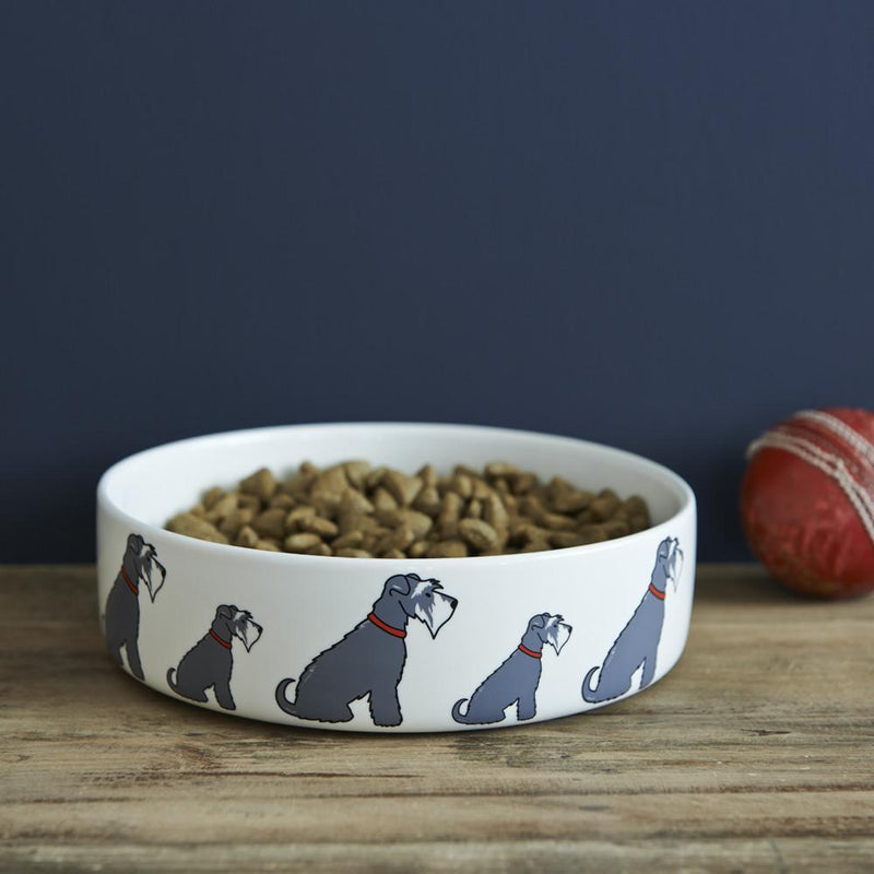 Sweet William - Grey Schnauzer Dog Bowl - Large-Sweet William-Love My Hound