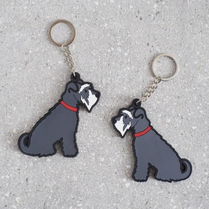 Sweet William - Grey Schnauzer Keyring-Sweet William-Love My Hound