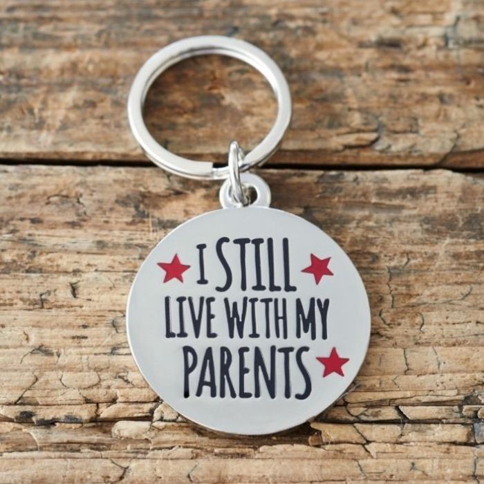 Sweet William - "I Still Live With My Parents" Dog ID Tag-Sweet William-Love My Hound