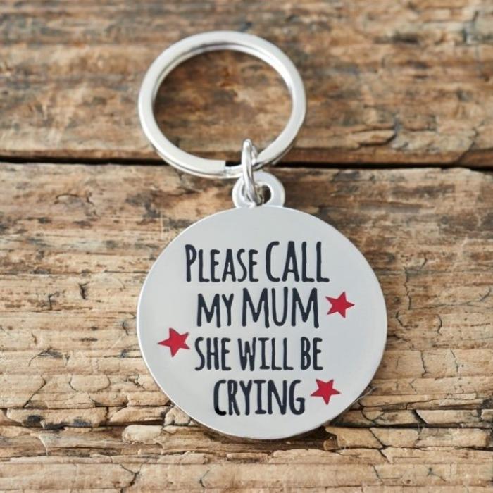 Sweet William - "Please Call My Mum, She Will Be Crying" Dog ID Tag-Sweet William-Love My Hound