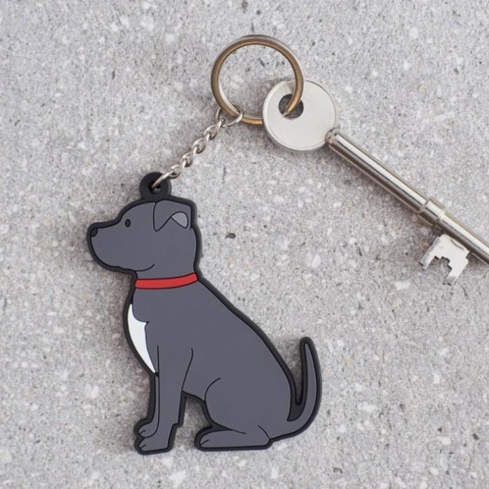 Sweet William - Staffordshire Bull Terrier (Staffie) Keyring-Sweet William-Love My Hound