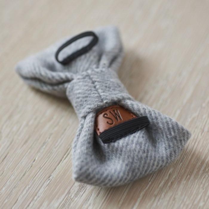 Sweet William - Tweed Dog Bow Tie - Grey-Sweet William-Love My Hound