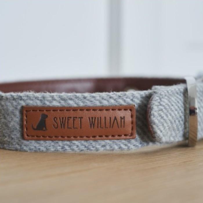 Sweet William - Tweed Dog Collar - Grey-Sweet William-Love My Hound