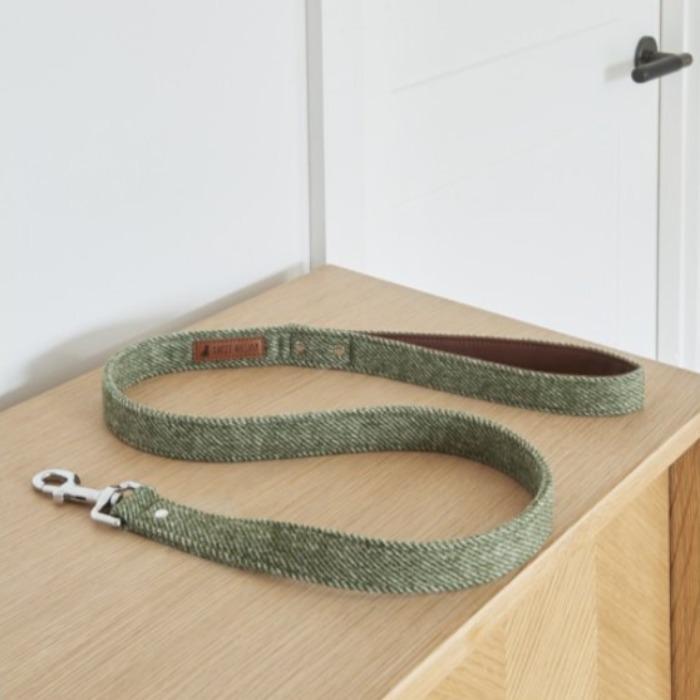 Sweet William - Tweed Dog Lead - Green-Sweet William-Love My Hound