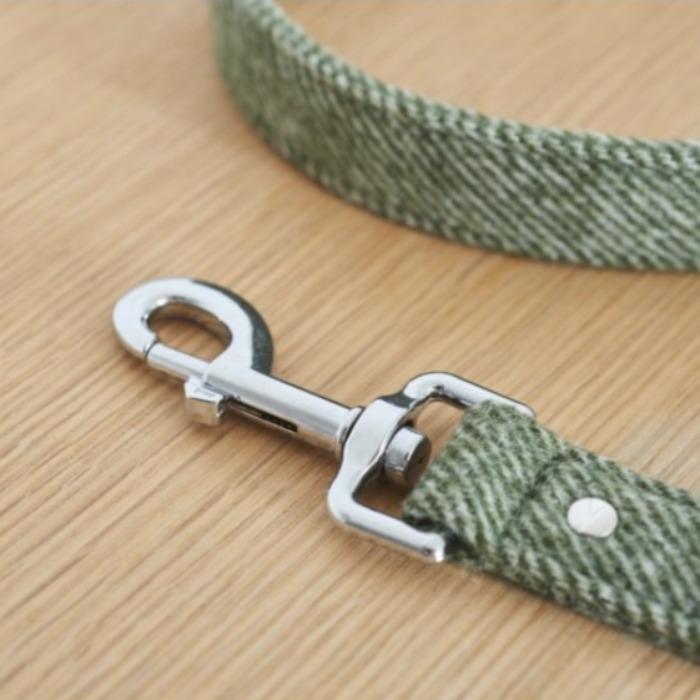 Sweet William - Tweed Dog Lead - Green-Sweet William-Love My Hound